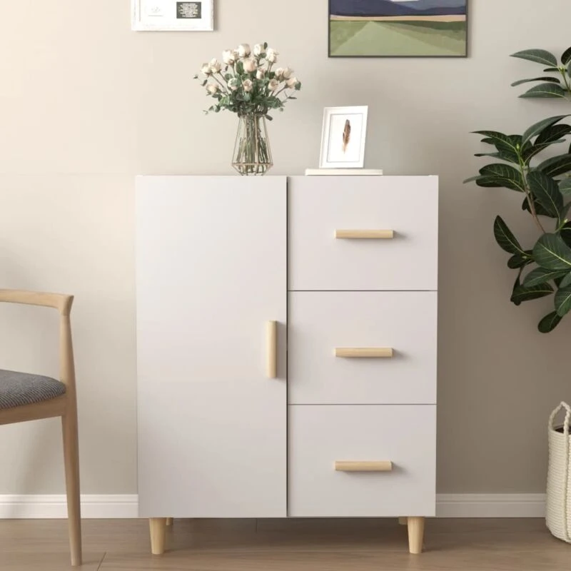 Image of VIDAXL Sideboard White 69.5x34x90cm Engineered Wood Vidaxl 8720286972359