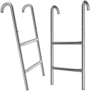 image of Trampoline Ladder 61.5cm 2 Steps Metal Universal Fit