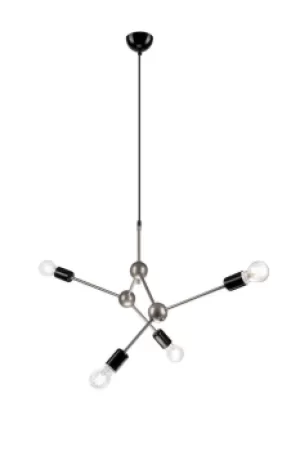 Image of Alessia Multi Arm Pendant Ceiling Light Satin, 4x E27