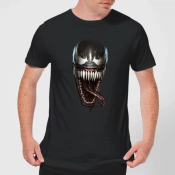 image of Venom Face Photographic Mens T-Shirt - Black - 3XL - Black