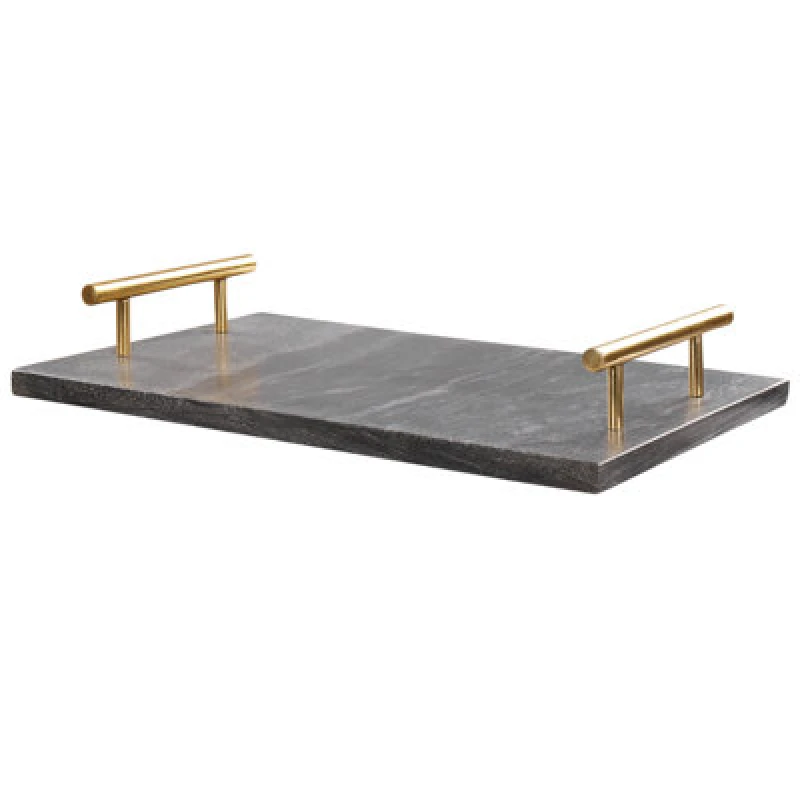 Image of Beliani Serving Tray Dimari Stone Black Marble