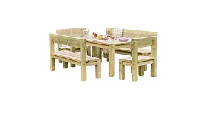 image of Zest4Leisure Philippa Table and Bench Garden Set