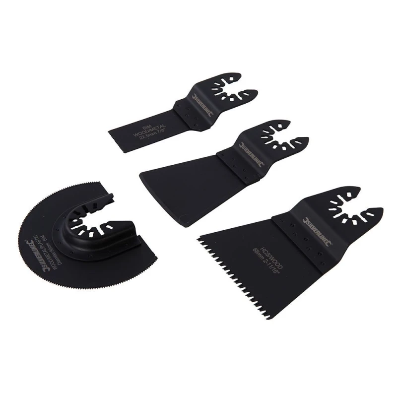 Image of Loops 4 Piece Multi Tool Cutting & Floor Scraping Set Bi Metal Wood Oscillating Cutter Multi