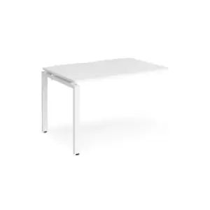 Image of Bench Desk Add On Rectangular Desk 1200mm White Tops With White Frames 800mm Depth Adapt