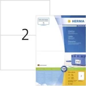 image of Herma 4282 Labels 210 x 148mm Paper White 200 pc(s) Permanent All-purpose labels, Shipping labels Inkjet, Laser, Copier 100 Sheet A4