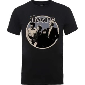 Image of The Doors - Retro Circle Unisex Large T-Shirt - Black