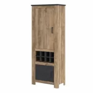 image of Rapallo 2 Door Cabinet with Built-In Wine Rack, none