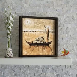 Image of KZM425 Multicolor Decorative Framed MDF Painting