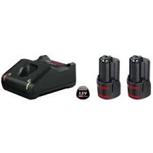 Image of Bosch PRO 12v Cordless CoolPack Li-ion Batteries 3ah and Charger Set 240v