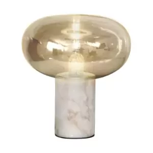 image of Schuller Fungi Globe Table Lamp White, Amber, E27