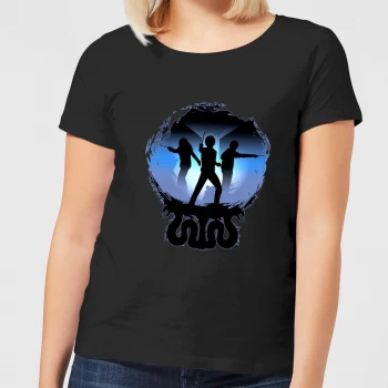 Image of Harry Potter Silhouette Attack Womens T-Shirt - Black - XL
