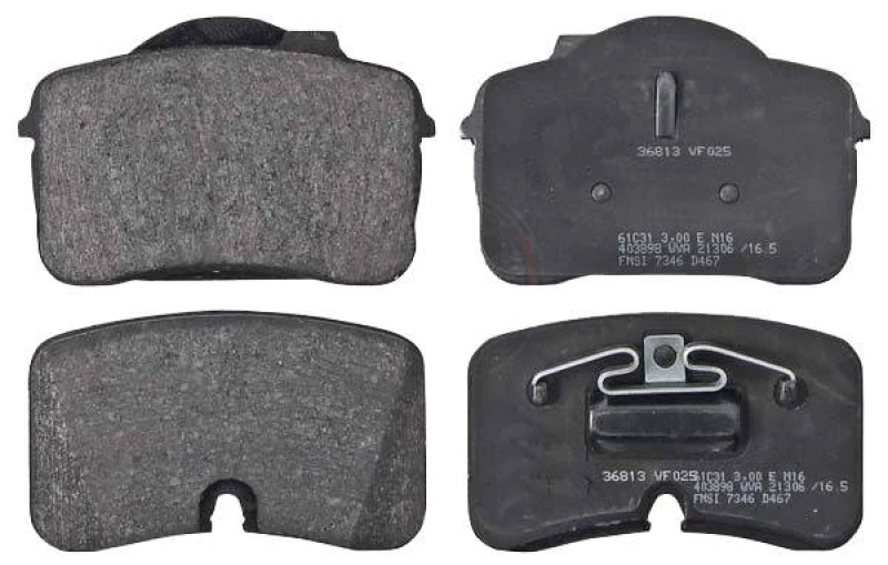 Image of A.B.S. 36813 Brake pad set prepared for wear warning indicator Brake Pad Set,disc brake (402)