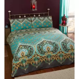 image of Asha Emerald Duvet Set - Double