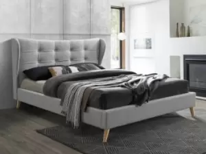Image of Birlea Harper 5ft King Size Dove Grey Upholstered Fabric Bed Frame