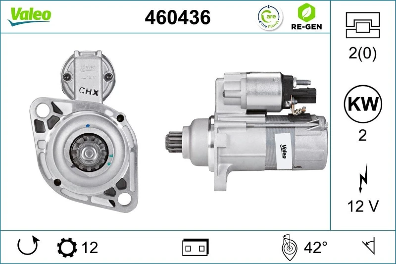 Image of Starter motor VALEO 460436