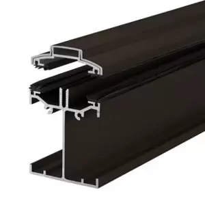 image of Alukap Ss Brown Aluminium Low Profile Glazing Bar, (L)3M (W)60mm (T)90mm