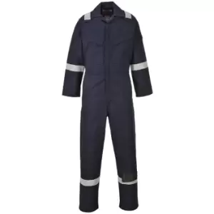 Image of Portwest FR50 Navy Sz L Tall Flame Resistant Anti-Static Boiler Suit Coverall Overall