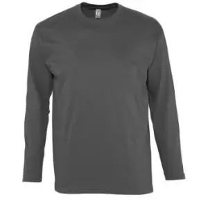 Image of SOLS Mens Monarch Long Sleeve T-Shirt (5XL) (Dark Grey)