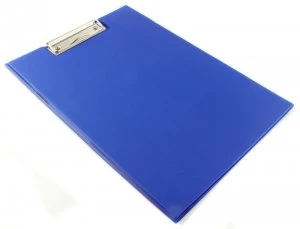 Image of Q Connect Pvc Clipboard Foldover Blu