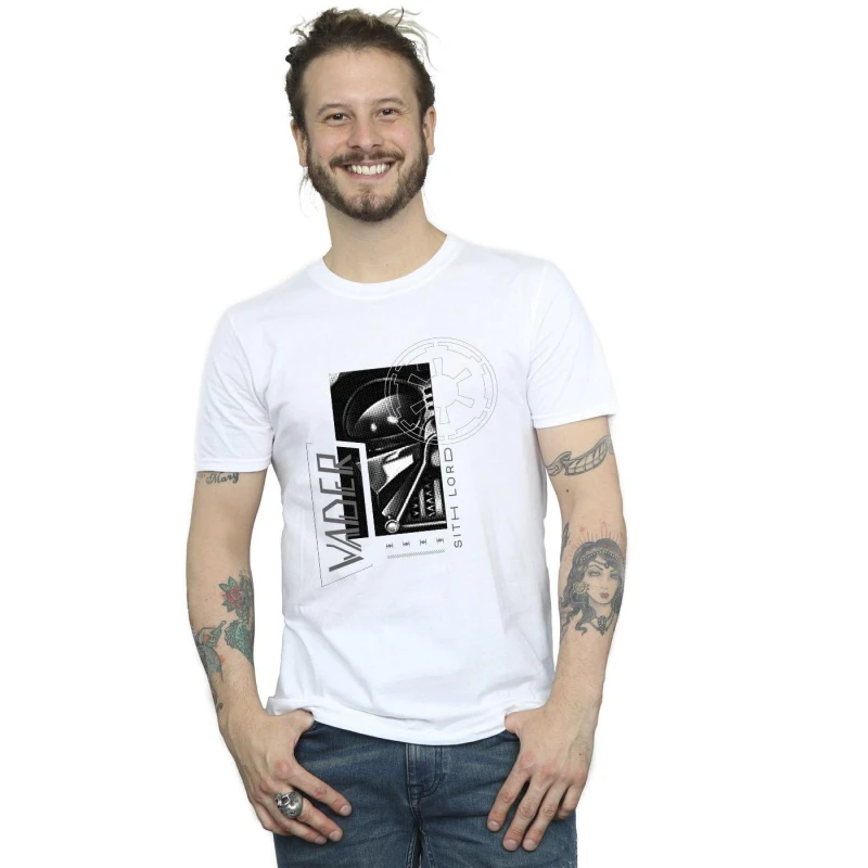 Image of Star Wars Star Wars Men Obi-Wan Kenobi Sith SciFi Collage T-Shirt in White Size: Small White S Male 5059934444416