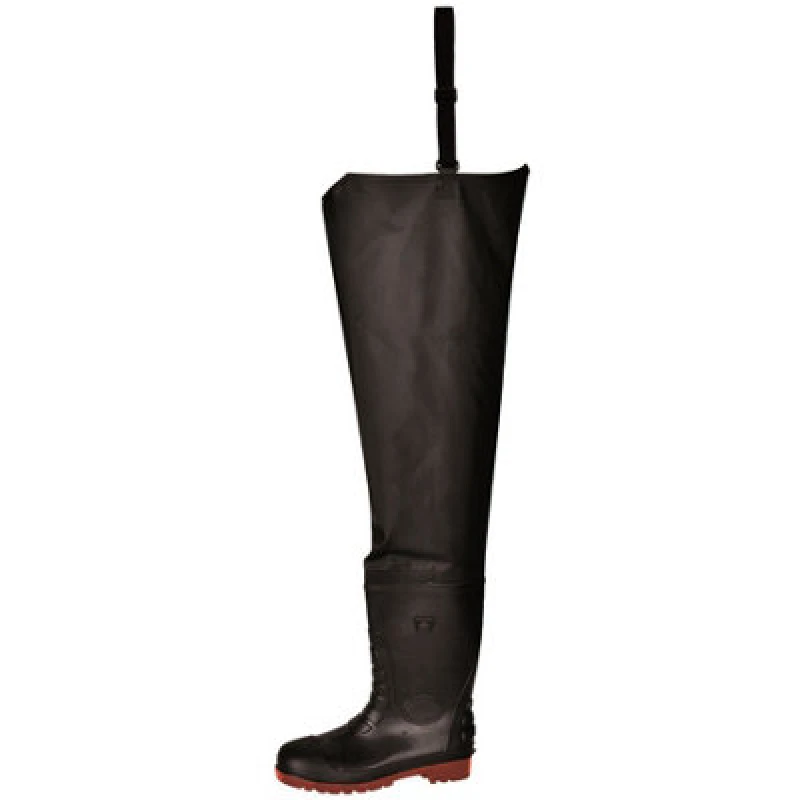 Image of Portwest Safety Waist Waders FW71BKR38 Colour: Black