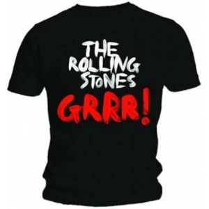 Image of Rolling Stones Contrast Paint Mens Black T Shirt: Large