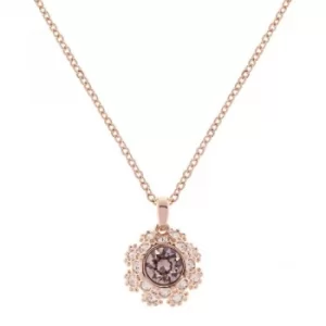 image of Ted Baker Ladies Rose Gold Plated Sirou Crystal Daisy Lace Necklace