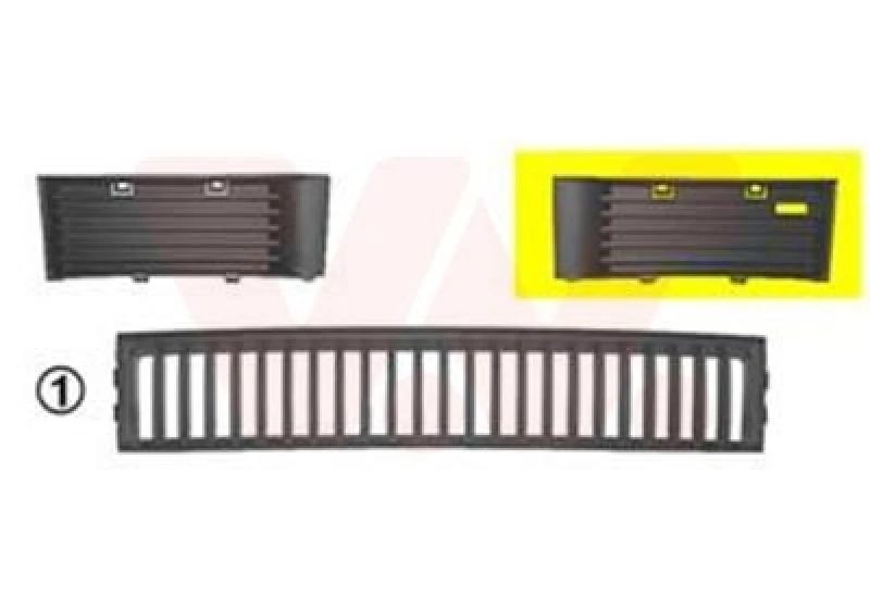Image of VAN WEZEL Bumper grill VAN WEZEL 7625591