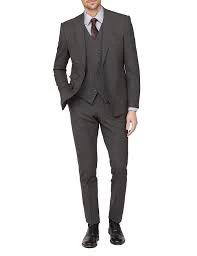 Image of Jeff Banks Charcoal Texture Regular Fit Suit Jacket - 38R - grey