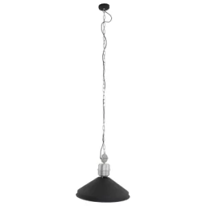 image of Zappa Dome Pendant Ceiling Lights Black Matt, Metal