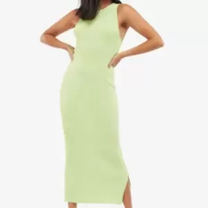 Image of Barbour International Silvestro Ribbed-Knit Midi Dress - UK 10