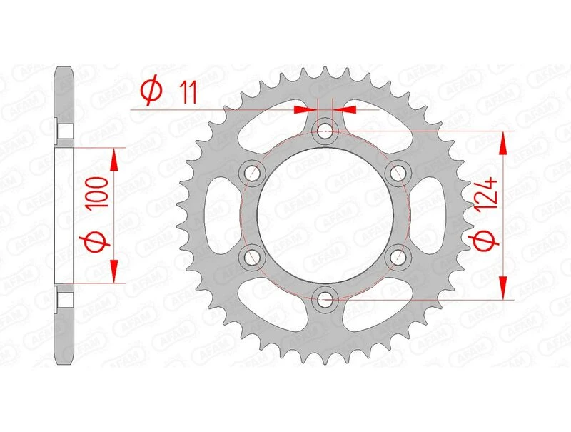 Image of AFAM Steel Standard Rear Sprocket 50602 - 520