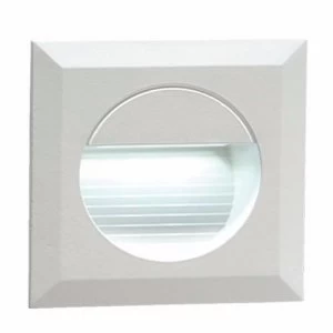 Image of KnightsBridge IP54 Square LED Recessed Stair and Wall Guide Light - White