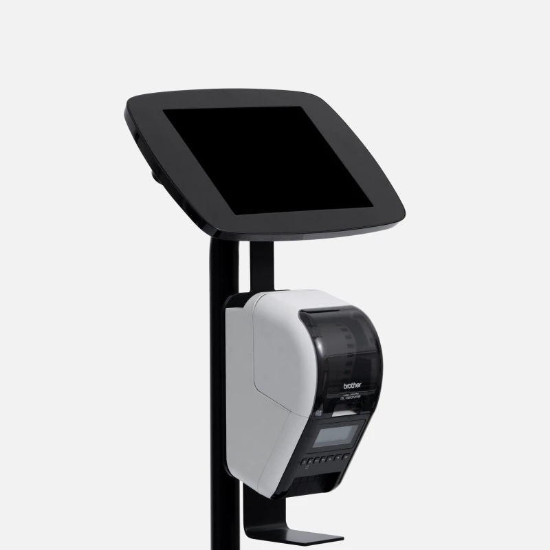 Image of Bouncepad Original Elevate + Brother Printer Mount (inc USB Cable) Apple iPad 10th Gen 10.9 (2022) Black Covered Front Camera and Home
