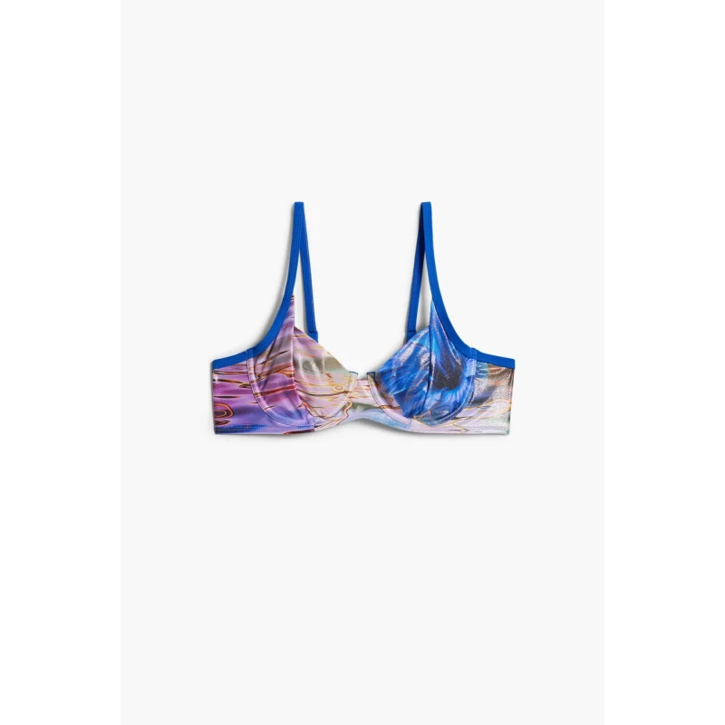 Image of Womens swimsuit top Desigual Cancun Bleu Female XL