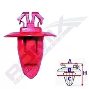 Image of ROMIX Clip, trim-/protection strip 80105 TOYOTA,RAV 4 III (ACA3_, ACE_, ALA3_, GSA3_, ZSA3_),HILUX III Pick-up (TGN1_, GGN2_, GGN1_, KUN2_, KUN1_)