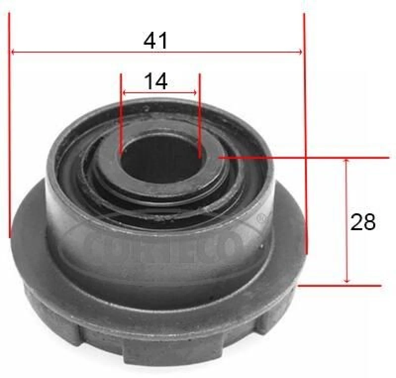 Image of CORTECO 21652777 Arm Bushes Front Axle Control Arm-/Trailing Arm Bush (251)
