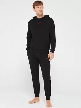 Image of HUGO Bodywear Linked Lightweight Long Pyjama, Black, Size S, Men