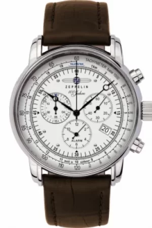 Image of Mens Zeppelin 100 Jahre Alarm Chronograph Watch 7680-1