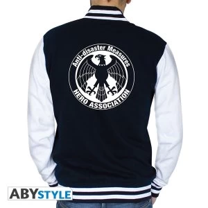 Image of One Punch Man - Hero Association Mens XX-Large Hoodie - Navy/White