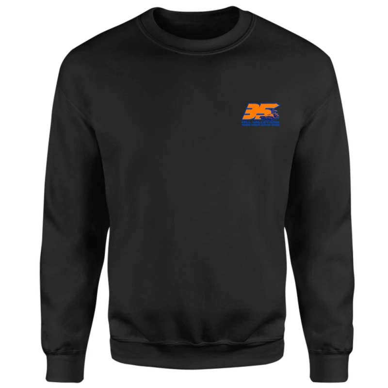 Image of Back To The Future 35 Hill Valley Front Sweatshirt - Black - M