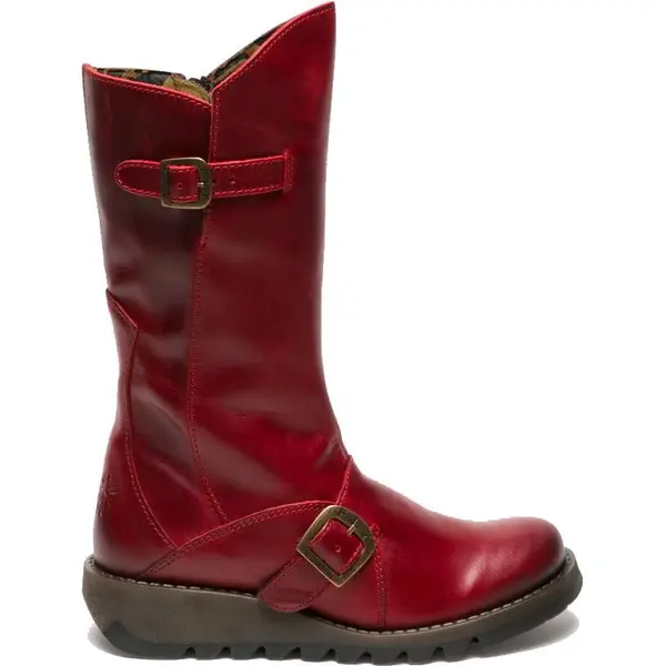 Image of Fly London Womens Mes 2 Wedge Zip Up Boots - UK 5
