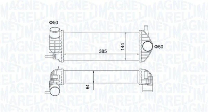 Image of MAGNETI MARELLI Intercooler MAGNETI MARELLI 351319204480