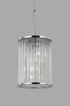 Image of Oklahoma Chrome Lanterns Pendant Ceiling Light