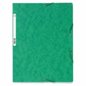 Image of Exacompta Europa Elasticated 3 Flap Folder A4 400gsm Pack of 25, Yellow