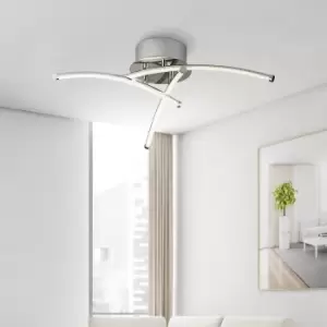 image of Atlanta 3 Light LED Flush Ceiling Light - Chrome