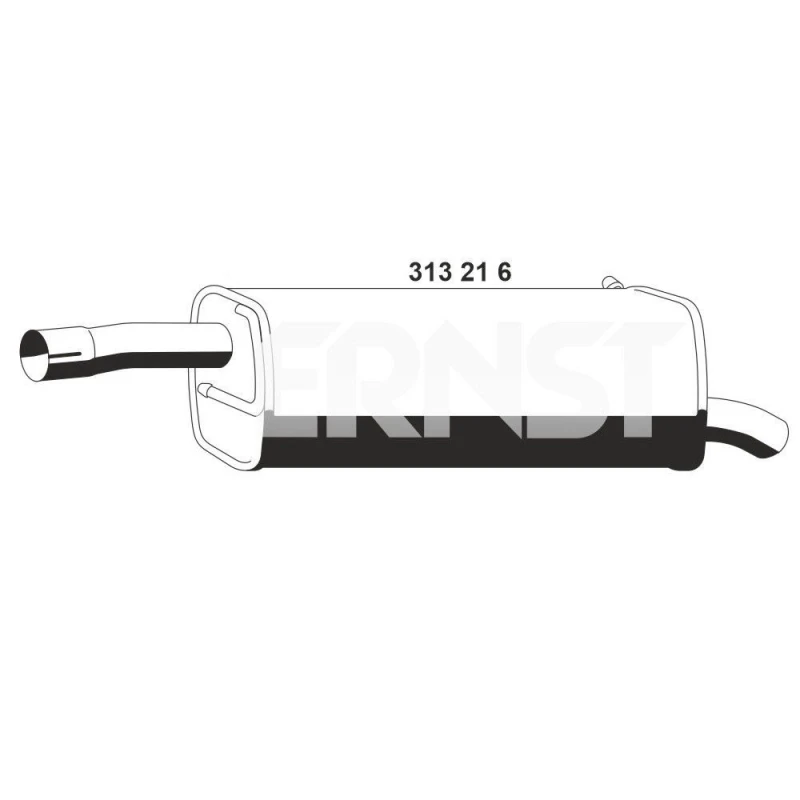 Image of ERNST 313216 Rear silencer Rear End Silencer (3437)