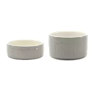 Image of Scruffs Classic 13cm Food & Drink Set - Grey