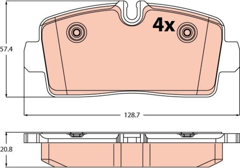 Image of Brake pad set TRW GDB2598