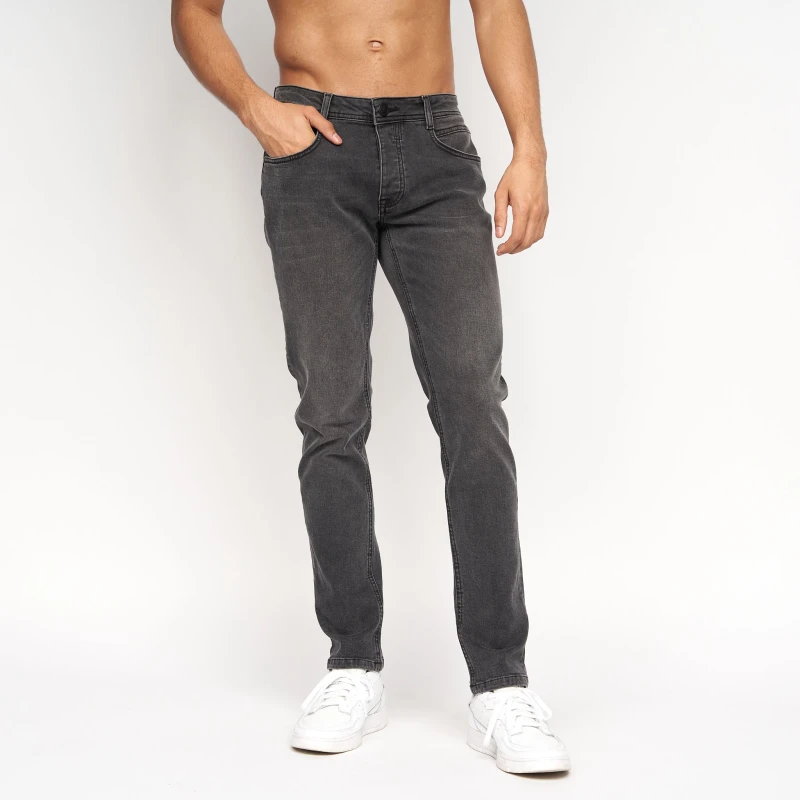 Image of Crosshatch Crosshatch Men Malcolm Slim Fit Jeans in Charcoal Size: 36S Charcoal 36S Male 5059294417570